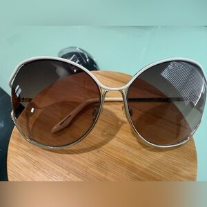 Armani Exchange White and Gold Sunglasses